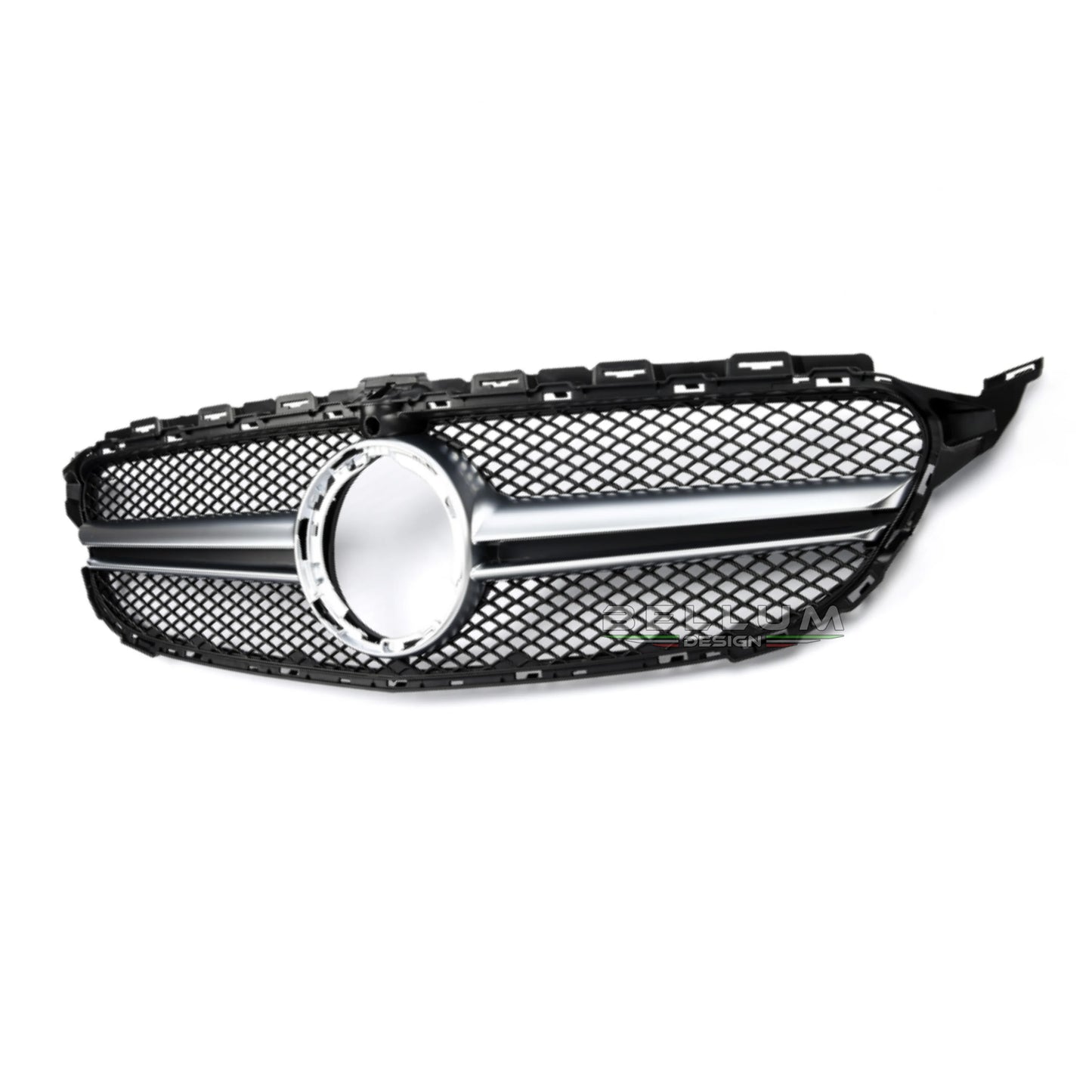 Griglia Stile AMG Argento Classe C W205 dettaglio prodotto - Bellum Design