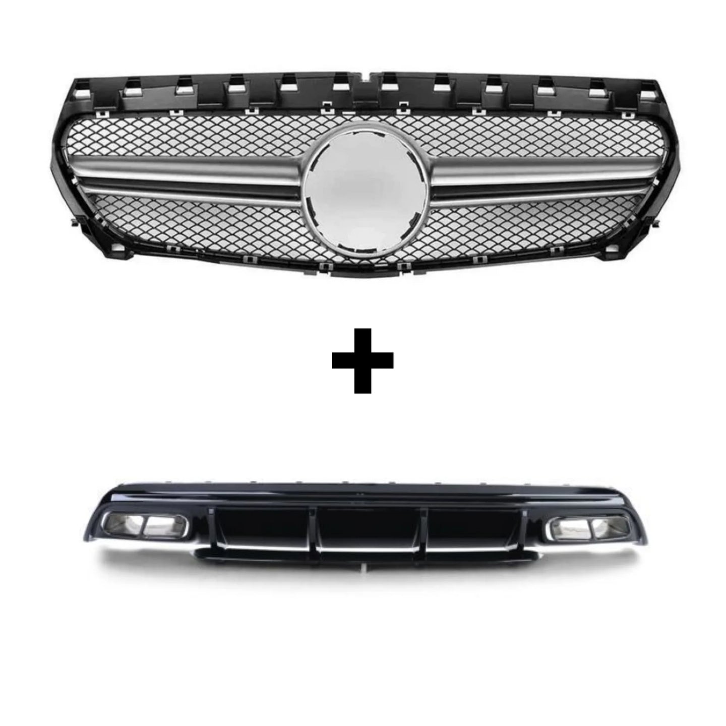 Pacchetto Griglia AMG Argento + Diffusore Classe A W176 2012-2018 - Bellum Design