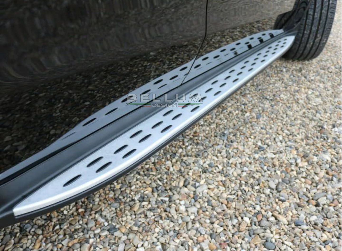 Pedane Laterali Argento GLC W253 vista laterale - Bellum Design