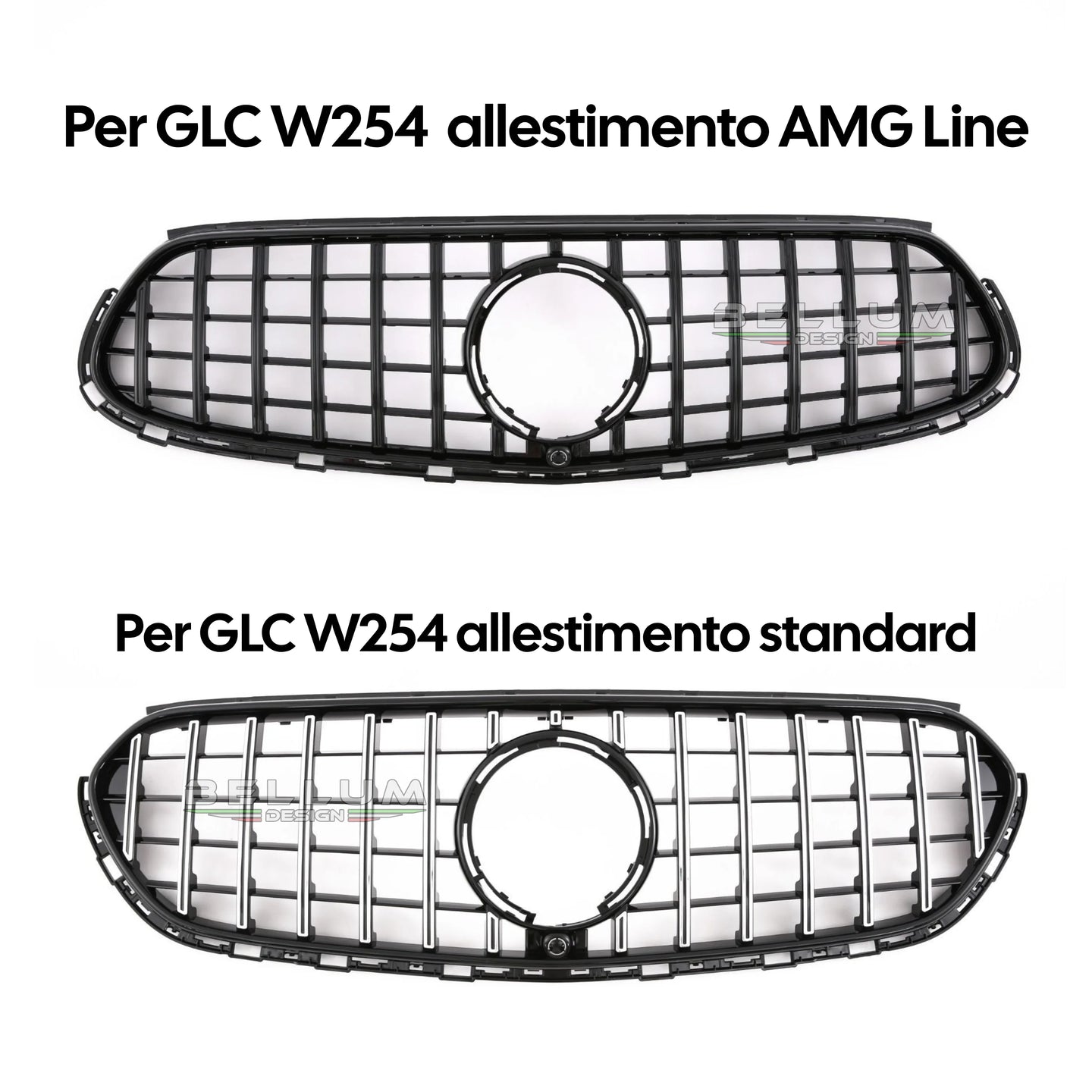 Griglia Panamericana Nera GLC W254 vista laterale - Bellum Design