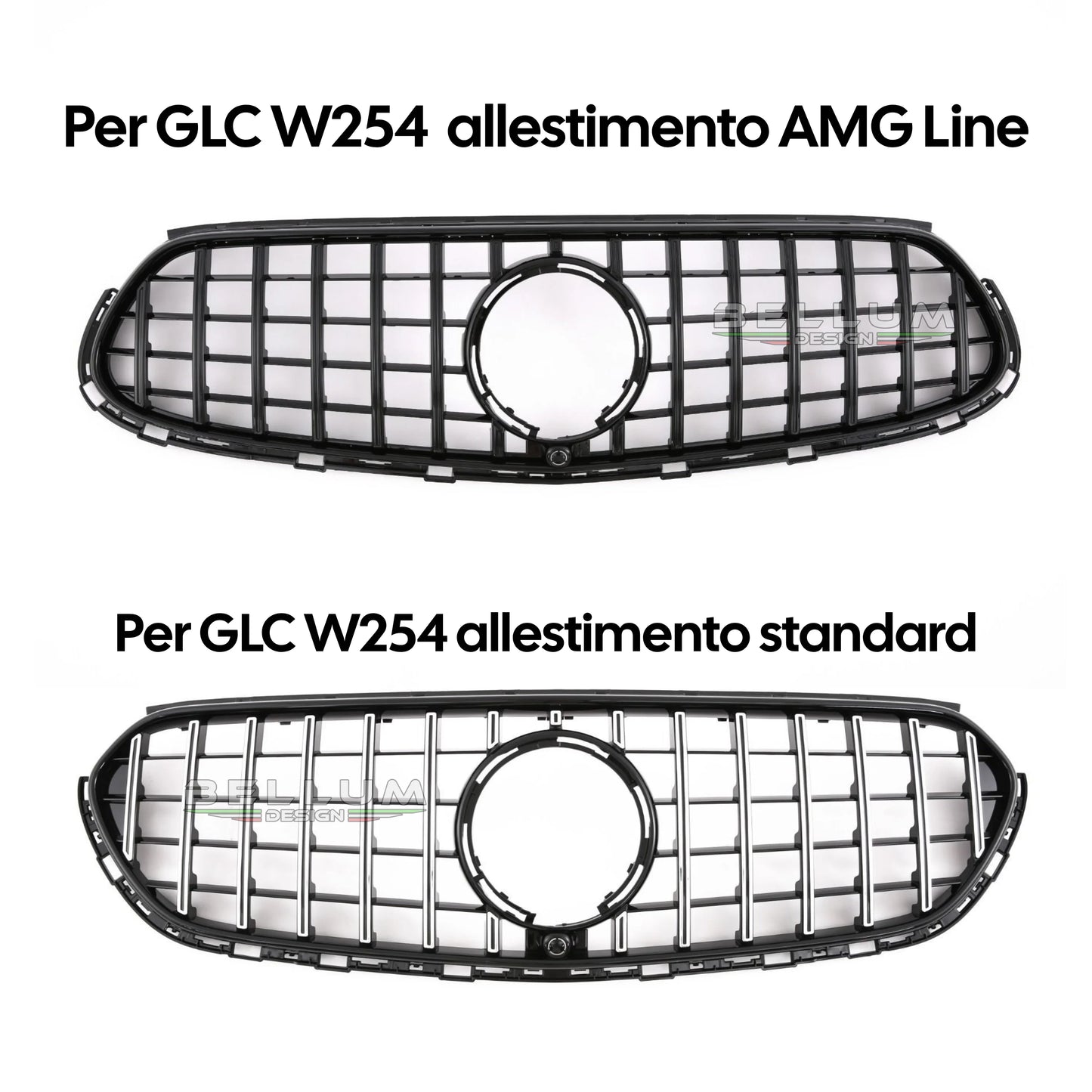 Griglia Panamericana Nera GLC W254 vista laterale - Bellum Design