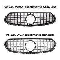 Griglia Panamericana Nera GLC W254 vista laterale - Bellum Design