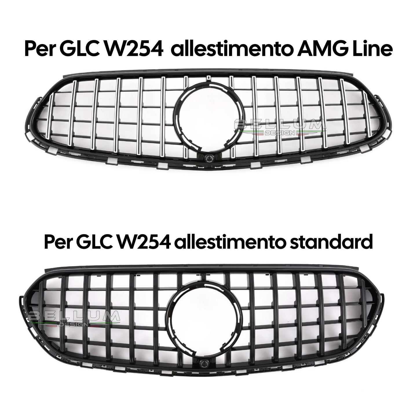Griglia Panamericana Cromata GLC W254 vista laterale - Bellum Design