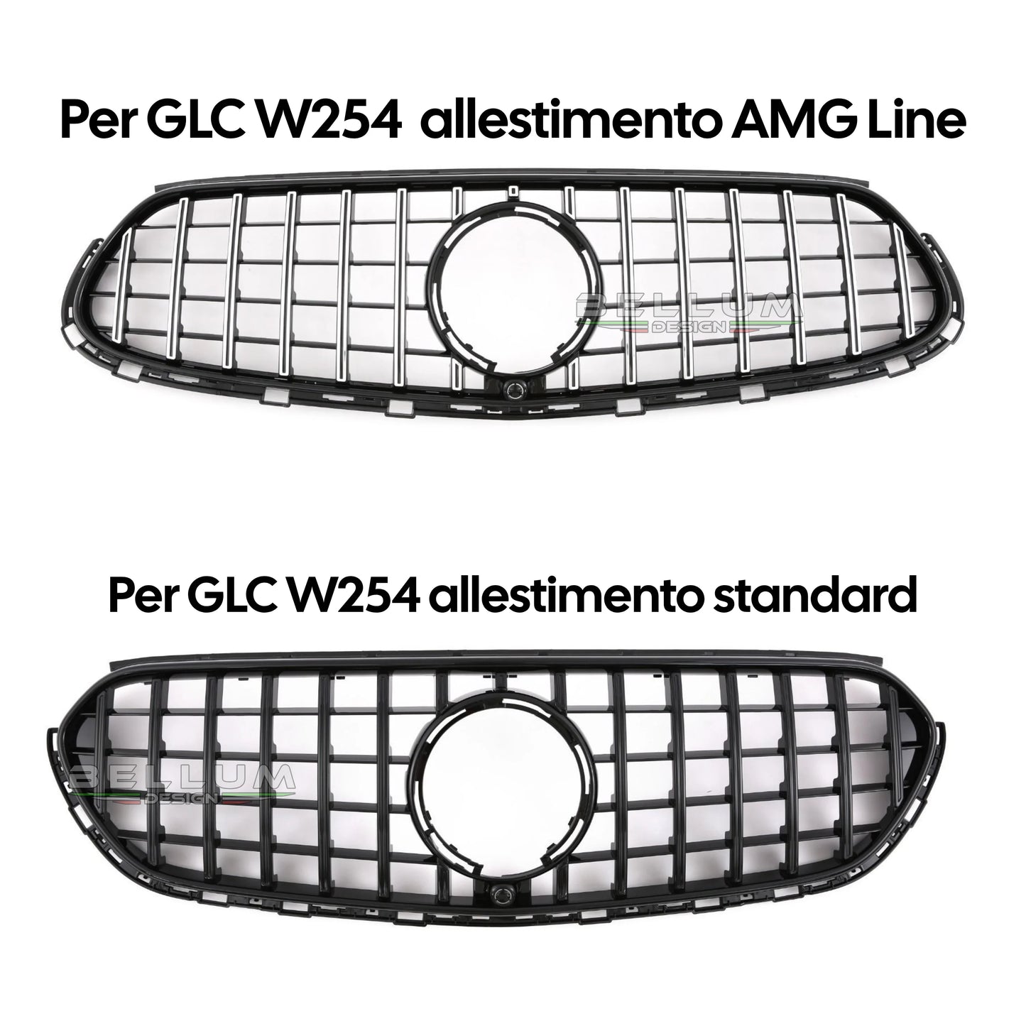 Griglia Panamericana Cromata GLC W254 vista laterale - Bellum Design