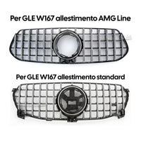 Griglia Panamericana Cromata GLE W167 vista laterale - Bellum Design