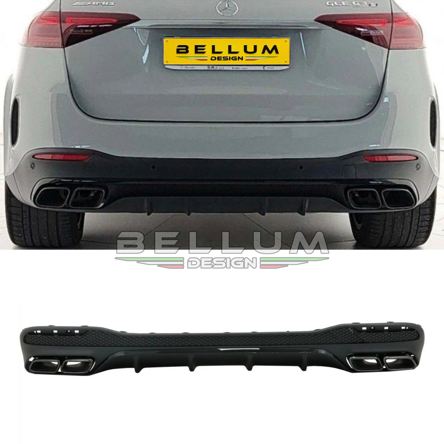 Diffusore Posteriore Stile GLE63 GLE W167 - Bellum Design