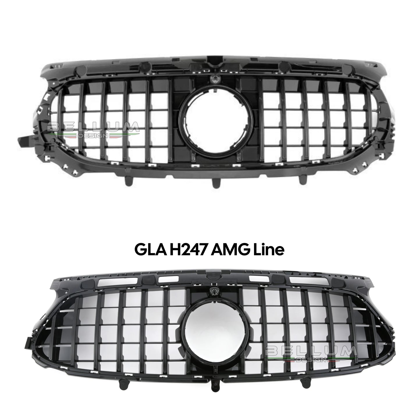 Griglia Panamericana Nera GLA H247 vista laterale - Bellum Design