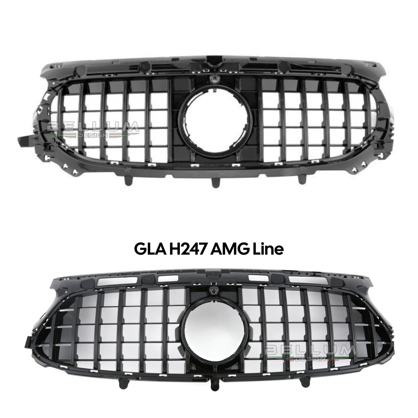 Griglia Panamericana Nera GLA H247 vista laterale - Bellum Design