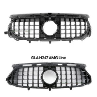 Griglia Panamericana Nera GLA H247 vista laterale - Bellum Design