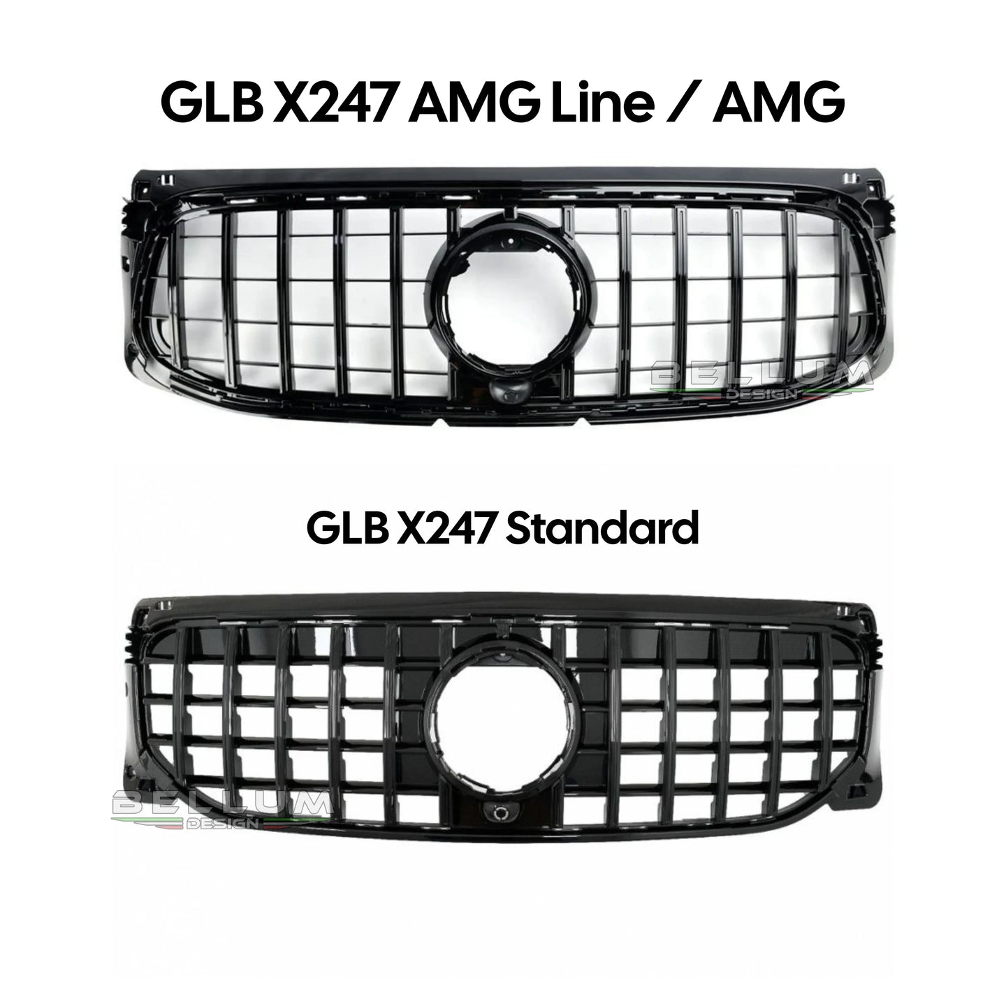 Griglia Panamericana Nera GLB X247 vista laterale - Bellum Design