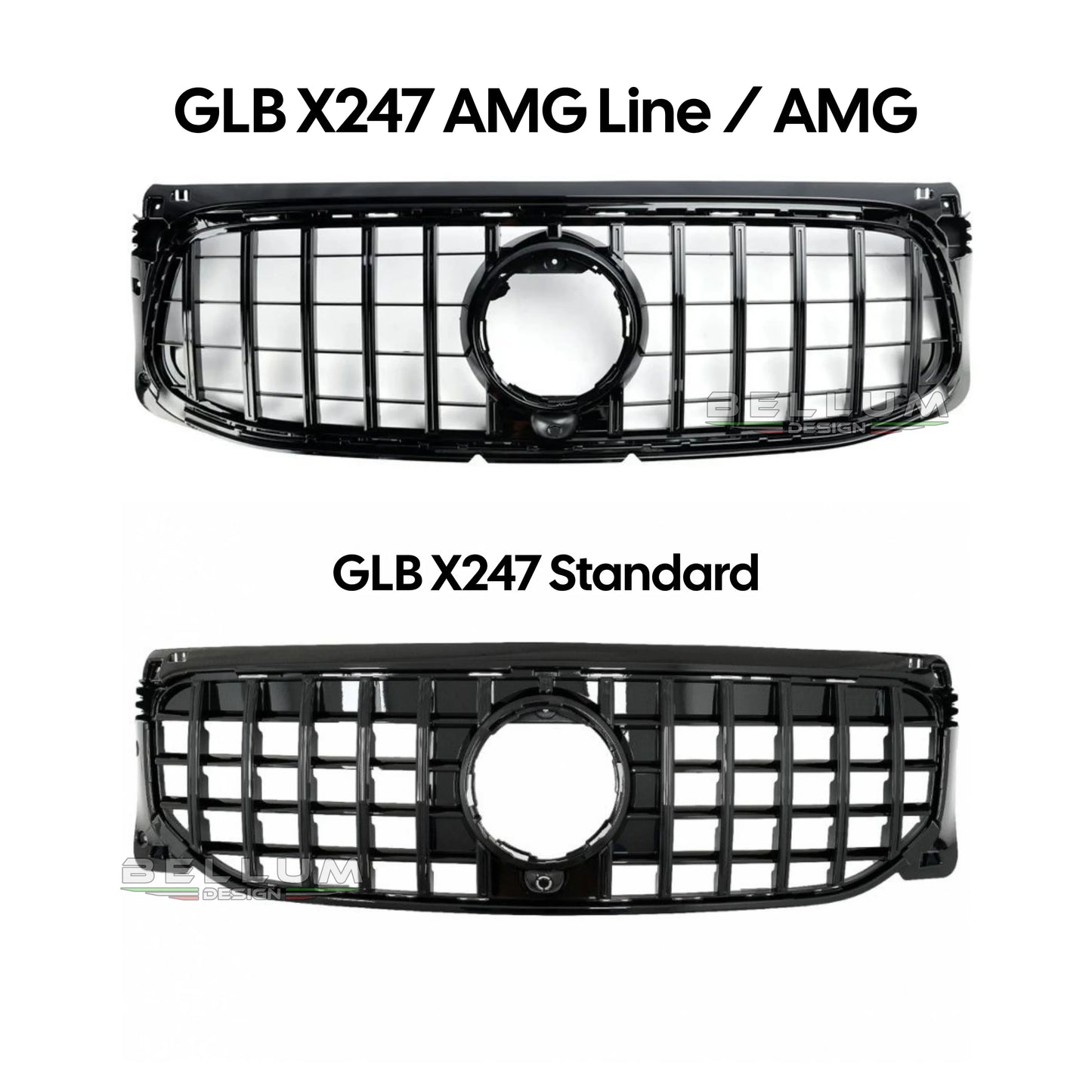 Griglia Panamericana Nera GLB X247 vista laterale - Bellum Design