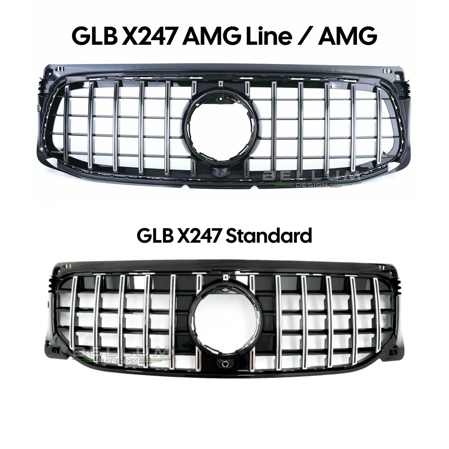 Griglia Panamericana Cromata GLB X247 vista laterale - Bellum Design