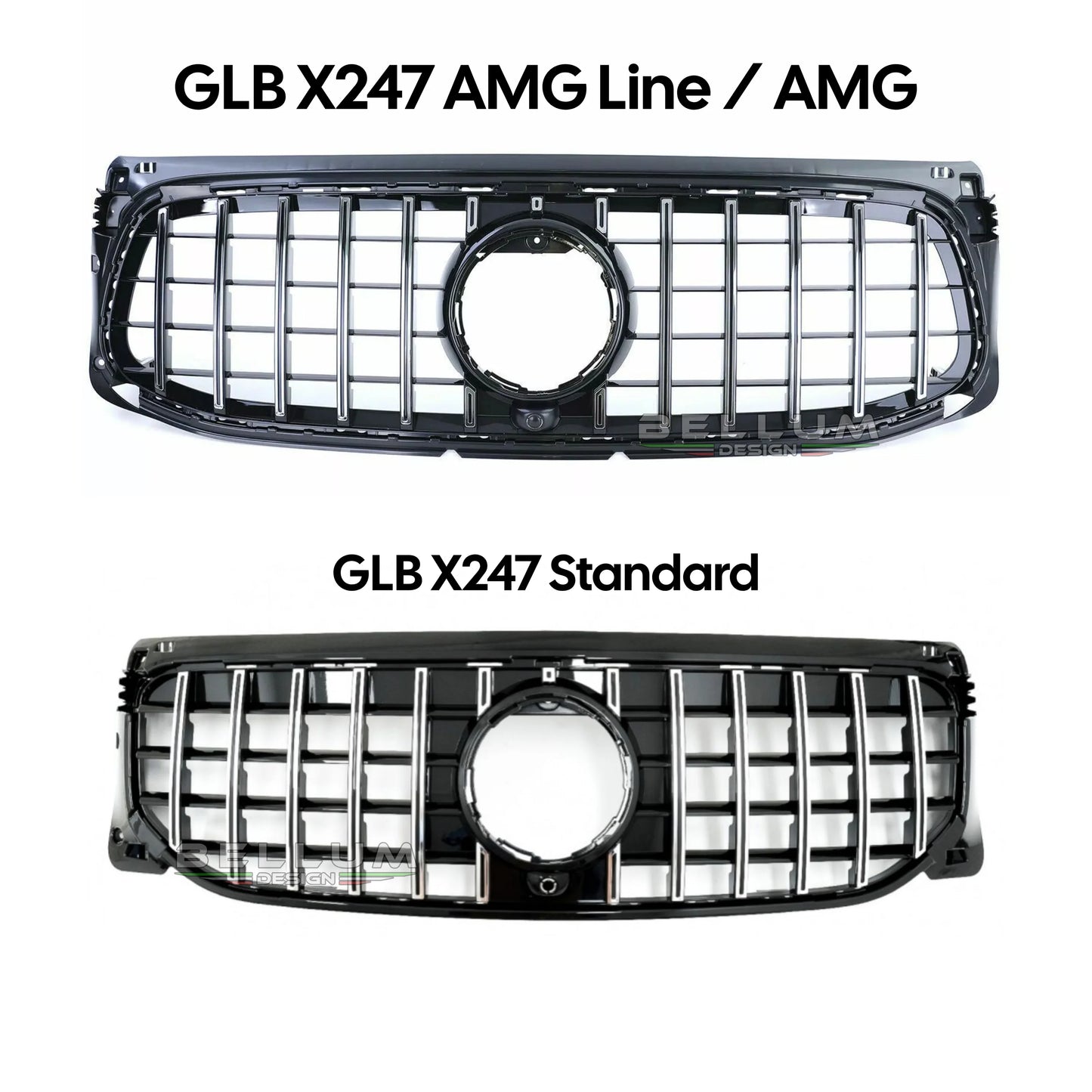 Griglia Panamericana Cromata GLB X247 vista laterale - Bellum Design