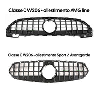 Griglia Panamericana Nera Classe C W206 vista laterale - Bellum Design