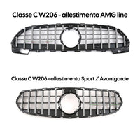 Griglia Panamericana Cromata Classe C W206 vista laterale - Bellum Design