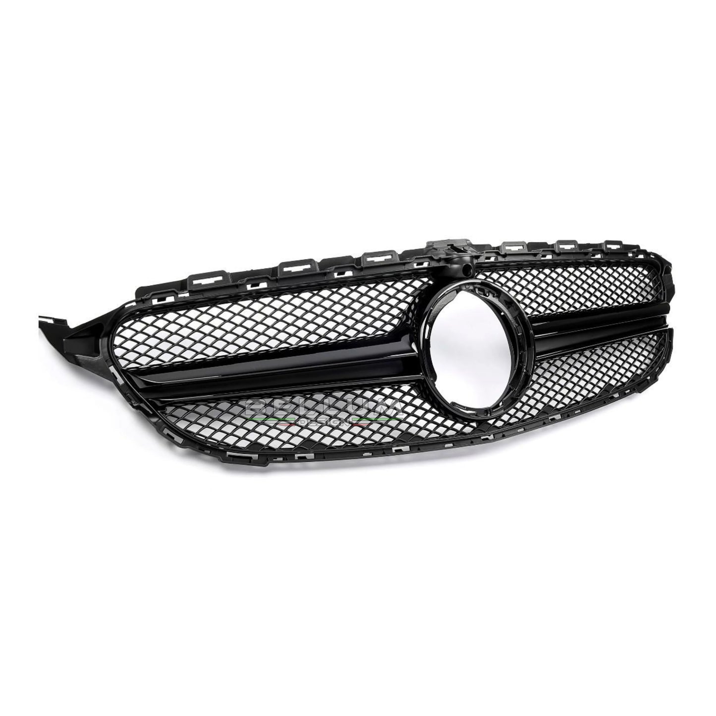 Griglia Stile AMG Nera Classe C W205 vista laterale - Bellum Design