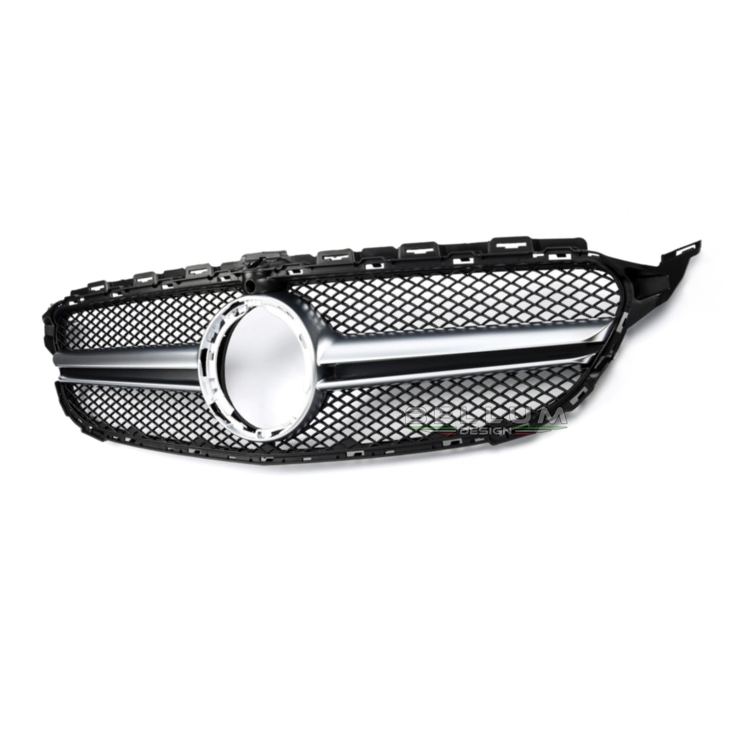 Griglia Stile AMG Argento Classe C W205 dettaglio prodotto - Bellum Design