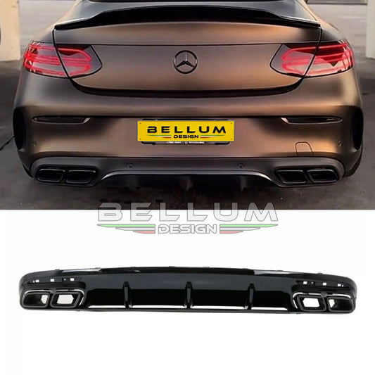 Diffusore Posteriore Stile C63 Classe C W205 - Bellum Design