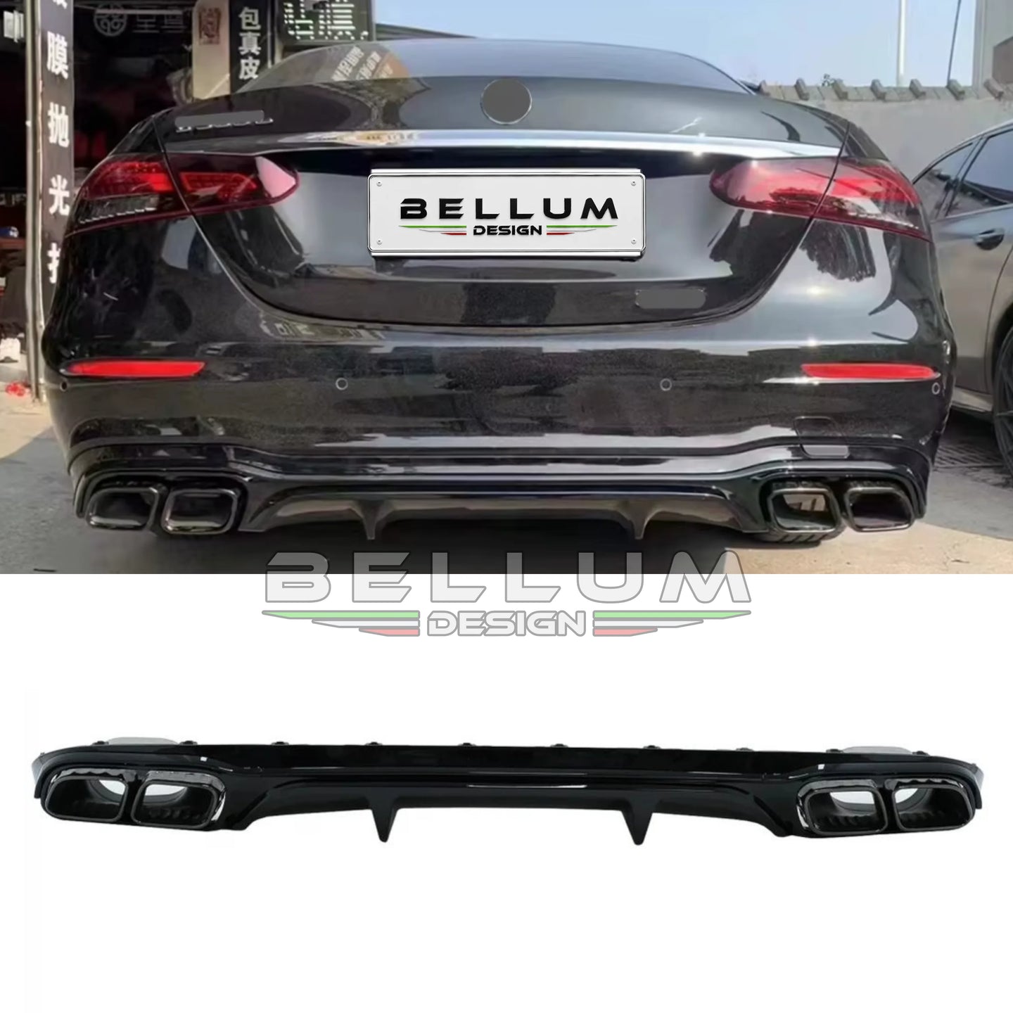 Diffusore Posteriore Stile E63 Classe E W213 Restyling - Bellum Design