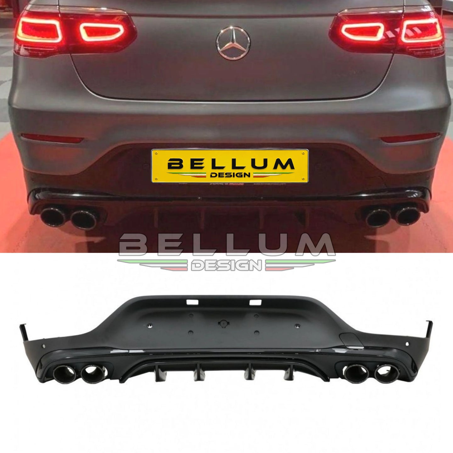 Diffusore Posteriore Stile C43 GLC Coupè W253 - Bellum Design