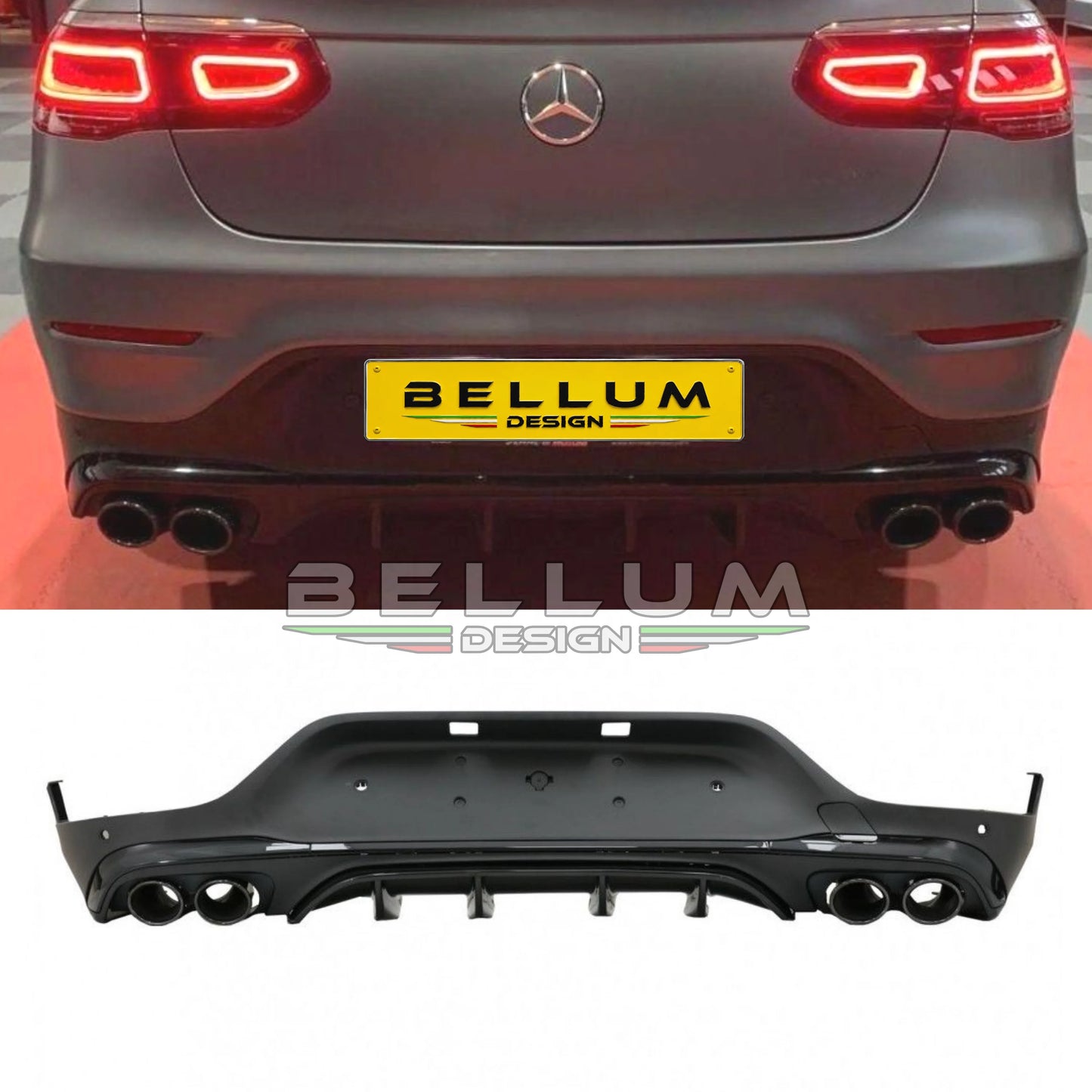 Diffusore Posteriore Stile C43 GLC Coupè W253 - Bellum Design