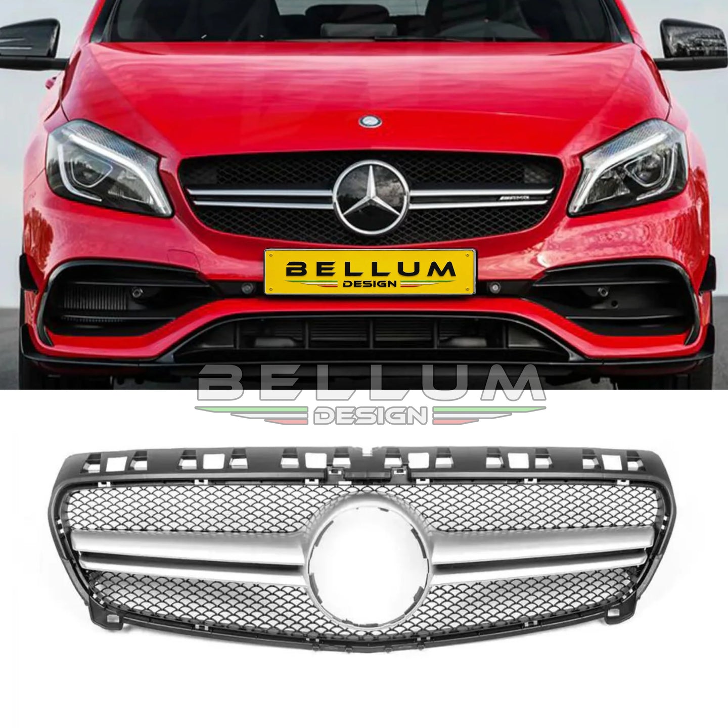 Griglia Stile AMG Argento Classe A W176 - Bellum Design